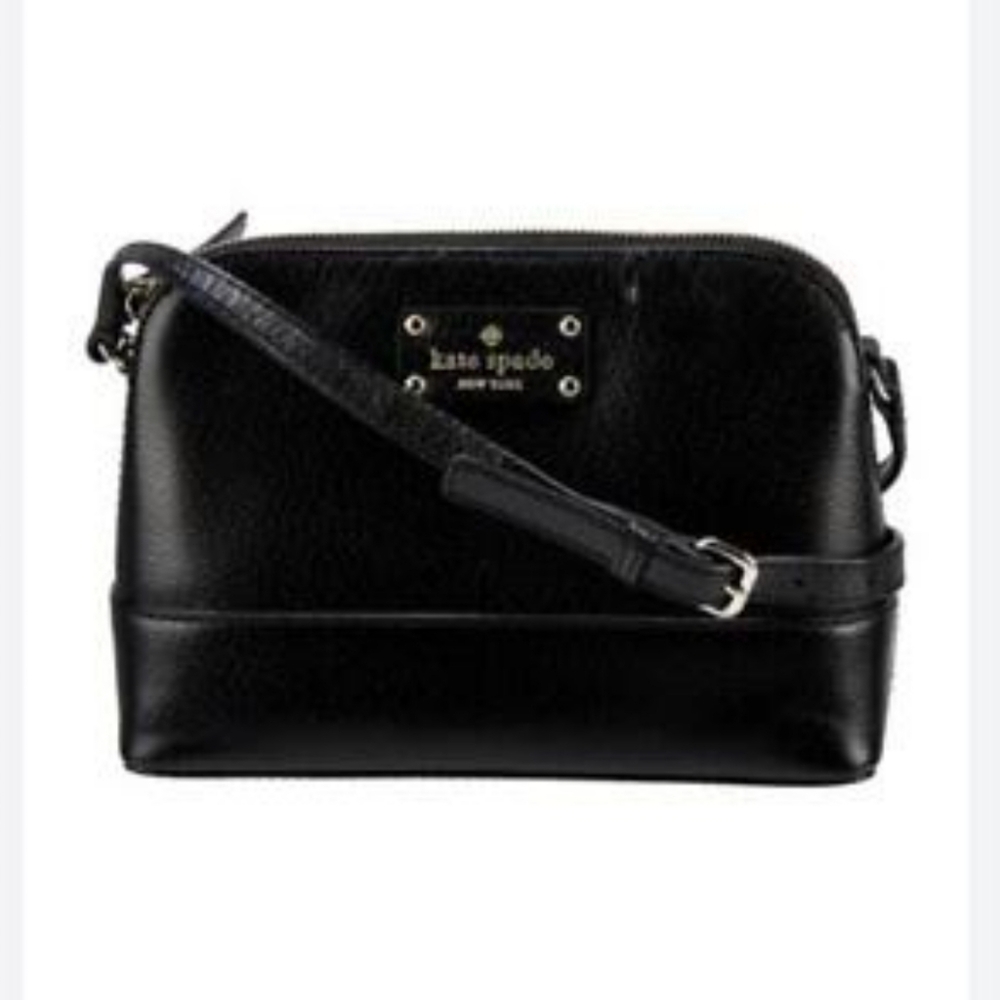 Kate Spade Black Leather Hanna Wellesley (Small) Crossbody Bag